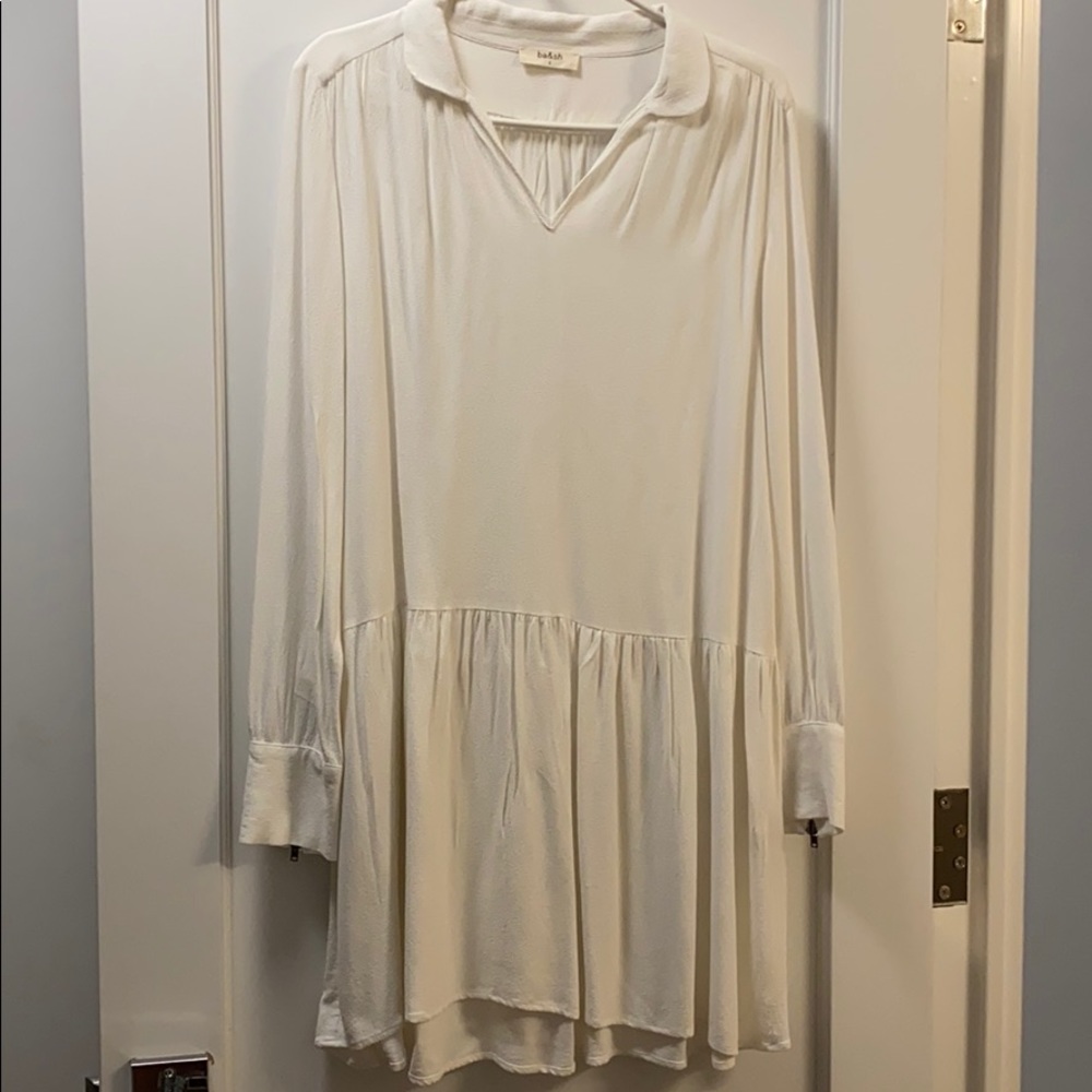 Ba&sh white long sleeves mini dress